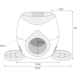 DOWNYPAWS - Lanceur de balles pour chien, alimentation automatique, balle adaptée, compact