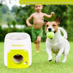 DOWNYPAWS - Lanceur de balles pour chien, alimentation automatique, balle adaptée, compact
