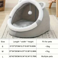 DOWNYPAWS - Lit Douillet En Forme De Grotte Pour Chat