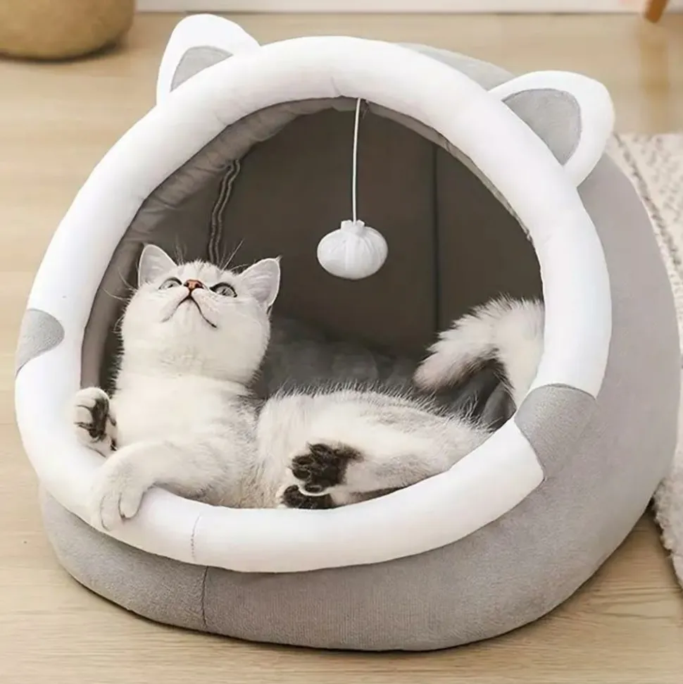 DOWNYPAWS - Lit Douillet En Forme De Grotte Pour Chat