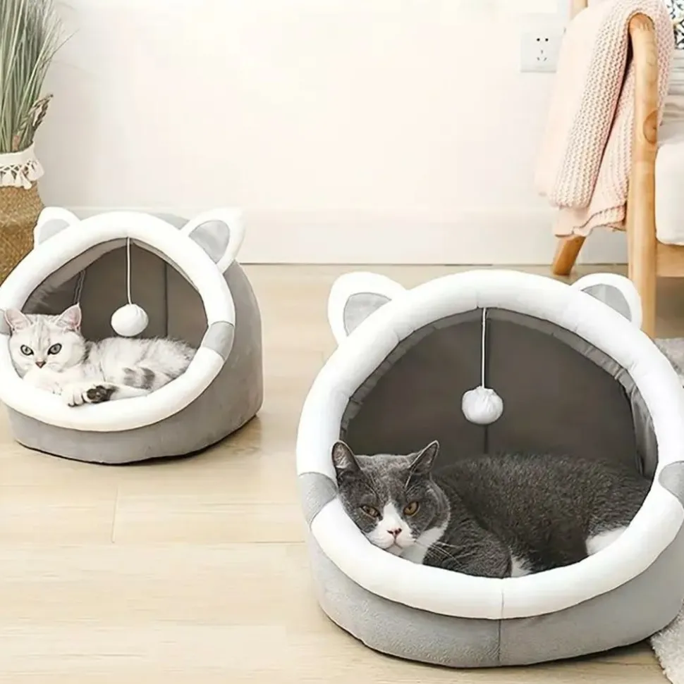 DOWNYPAWS - Lit Douillet En Forme De Grotte Pour Chat