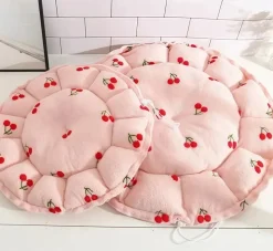 DOWNYPAWS - Lit en peluche pour chat: nuage pétales citrouille modélisation réglable double usage chaud