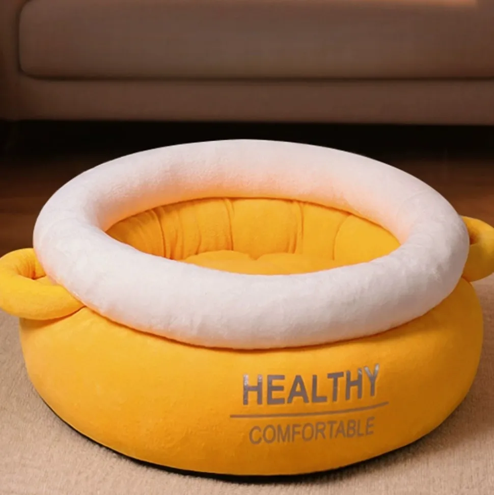 DOWNYPAWS - Lit pour chat amovible rose 40*40*18cm