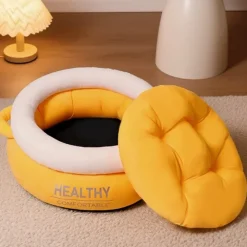 DOWNYPAWS - Lit pour chat amovible rose 40*40*18cm