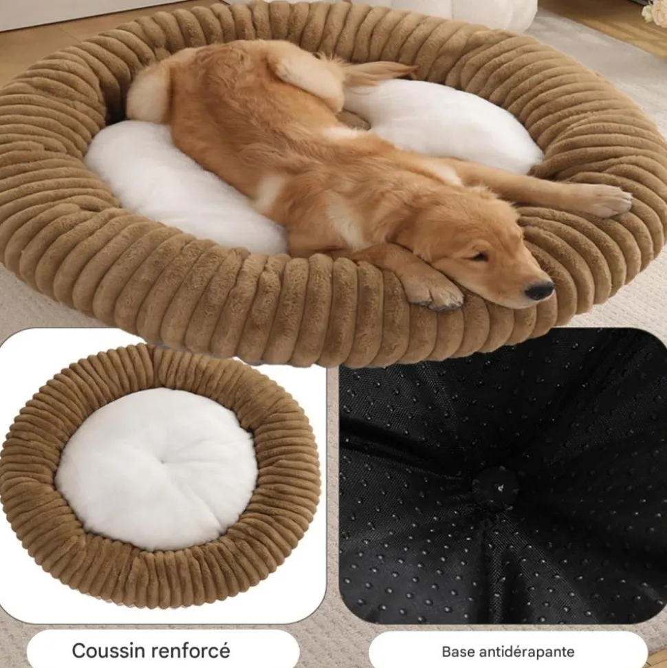 DOWNYPAWS - Lit pour chat et chien kaki