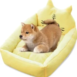 DOWNYPAWS - Lit pour chien jaune