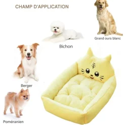 DOWNYPAWS - Lit pour chien jaune