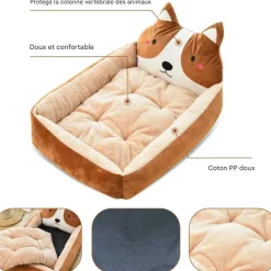 DOWNYPAWS - Lit pour chien jaune