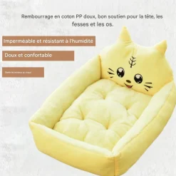 DOWNYPAWS - Lit pour chien jaune