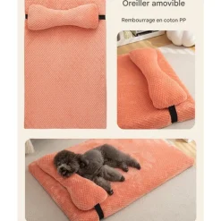 DOWNYPAWS - Lit pour chien avec appui-tête