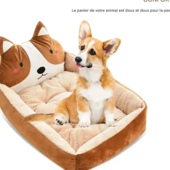 DOWNYPAWS - Lit pour chien brun