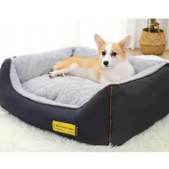 DOWNYPAWS - Lit pour chien et chat gris-60*50*20cm-nid super chaud en treillis matelassé