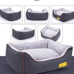 DOWNYPAWS - Lit pour chien et chat gris-60*50*20cm-nid super chaud en treillis matelassé