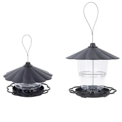 DOWNYPAWS - Mangeoire à oiseaux sauvages rétractable pliable pour jardin suspendu