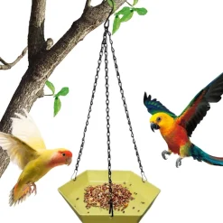 DOWNYPAWS - Mangeoire à oiseaux suspendue - forme hexagonale