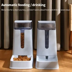 DOWNYPAWS - Mangeoire automatique et fontaine à boire pour chiens - grande capacité