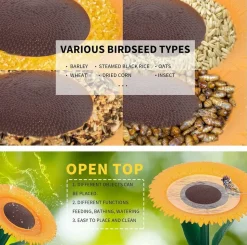 DOWNYPAWS - Mangeoires et ornements extérieurs pour oiseaux de différents styles