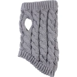 DOWNYPAWS - Manteau de laine tricoté pour chien,tricot torsadé de couleur unie