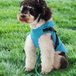 DOWNYPAWS - Manteau pour chiens-avec harnais-réfléchissant imperméable-vert taille s