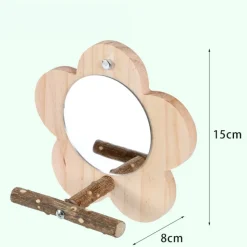 DOWNYPAWS - Miroir perche pour perroquet 15*8cm