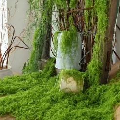 DOWNYPAWS - Mousse artificielle à grains fins pour gazon en pot 100 g vert foncé