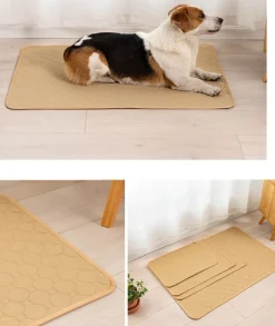 DOWNYPAWS - Nappe anti-urine pour animaux de compagnie réutilisable 90*140cm beige