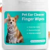 DOWNYPAWS - Nettoyantes pour oreilles de chienlingettes