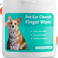 DOWNYPAWS - Nettoyantes pour oreilles de chienlingettes