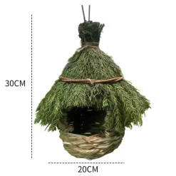 DOWNYPAWS - Nid d'oiseau extérieur en paille