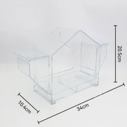 DOWNYPAWS - Nid d'oiseaux transparent - remplisseur d'aliments pour oiseaux pour fenêtre extérieure