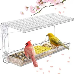 DOWNYPAWS - Nid d'oiseaux transparent avec sucker puissant