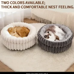 DOWNYPAWS - Nid pour chien et chat de petite taille coussin épaissi et grand 60*60cm gris foncé