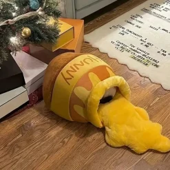 DOWNYPAWS - Panier Pour Chat En Forme De Pot De Miel, Tapis épais, Amovible Et Lavable