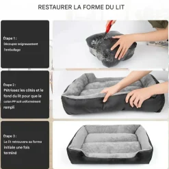 DOWNYPAWS - Panier pour chiens de moyenne et grande taille,lavable en machine, confortable et respirant