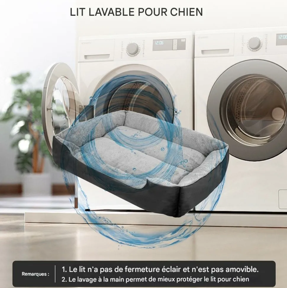 DOWNYPAWS - Panier pour chiens de moyenne et grande taille,lavable en machine, confortable et respirant