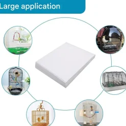 DOWNYPAWS - Papier cage oiseau 30*50cm lot de 100 feuilles