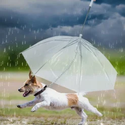 DOWNYPAWS - Parapluie transparent imperméable pour chien-diamètre du parapluie 70 cm