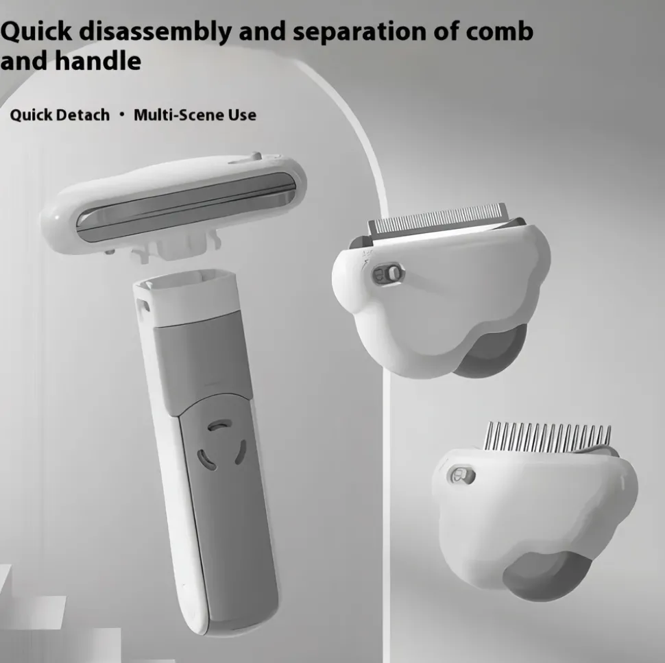 DOWNYPAWS - Peigne multifonctionnel trois - en - un pour chat : élimine les poils morts fourniture essentielle de toilettage