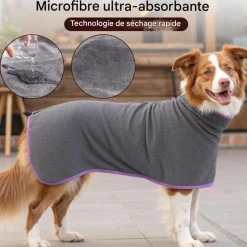 DOWNYPAWS - Peignoir pour chienabsorption d'eau