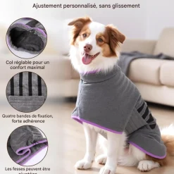 DOWNYPAWS - Peignoir pour chienabsorption d'eau