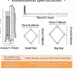 DOWNYPAWS - Pelle à crottes de chien pliable à long manche