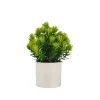 DOWNYPAWS - Plantes vertes artificielles en pot fleurs artificielles bleu et blanc