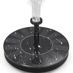 DOWNYPAWS - Pompe à eau solaire ronde pour fontaine d'extérieur