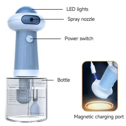 DOWNYPAWS - Produits de nettoyage pour animaux de compagnie: machine de bain et de douche moussante rapide