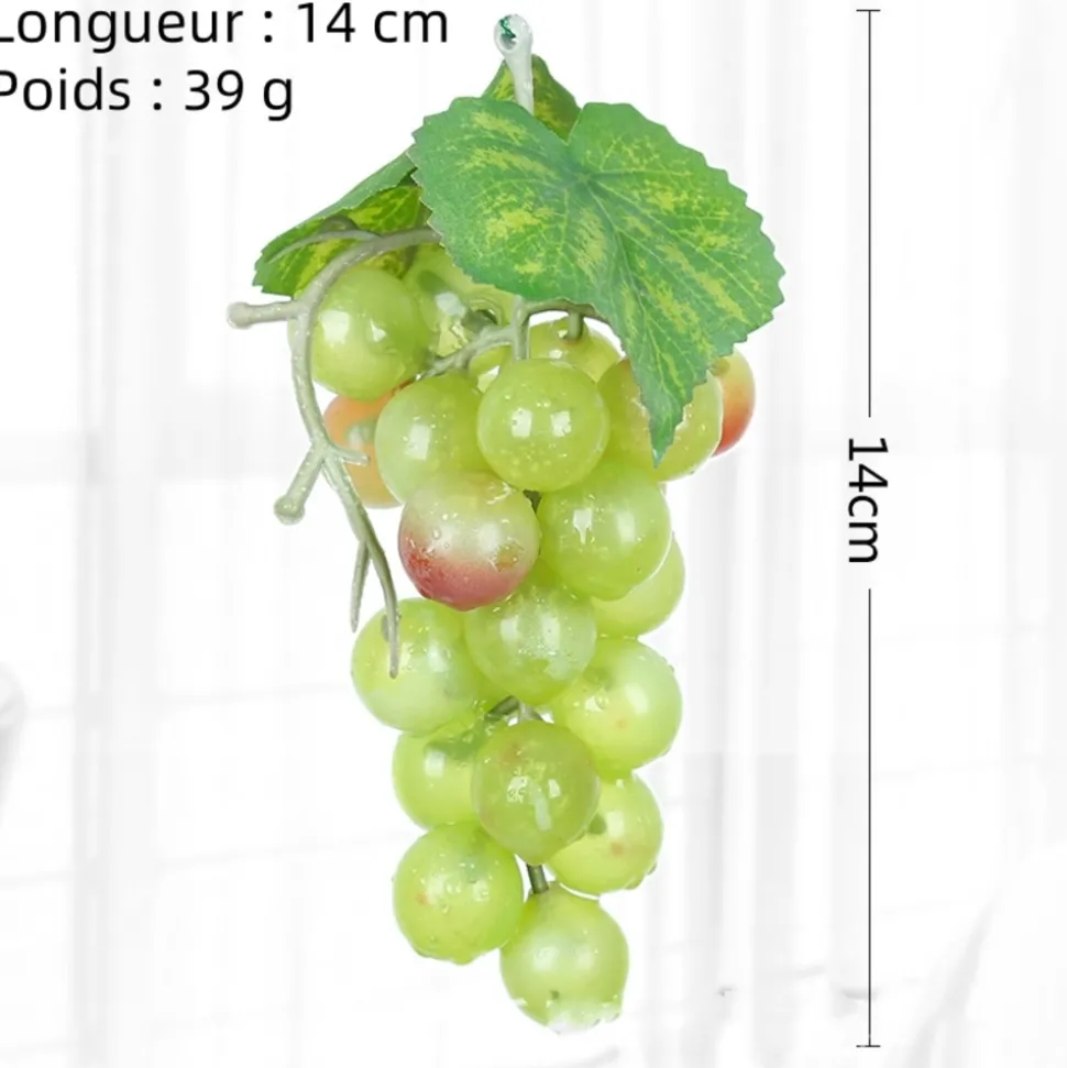 DOWNYPAWS - Raisins artificiels très réalistes 24 pièces vertes * 3
