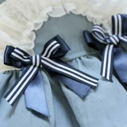 DOWNYPAWS - Robe pour animaux de compagnie avec volants en nœud