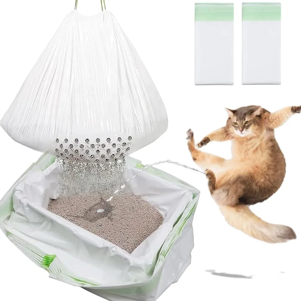 DOWNYPAWS - Sac à corde litière pour chat paquet de 14