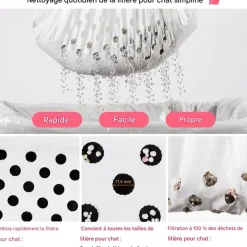 DOWNYPAWS - Sac à corde litière pour chat paquet de 14