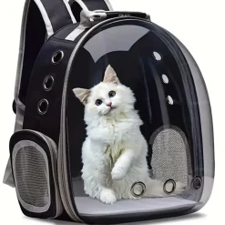 DOWNYPAWS - Sac à dos transparent et respirant pour chat