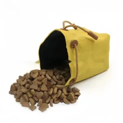 DOWNYPAWS - Sac de rangement portable en toile cirée avec cordon de serrage pour aliments et friandises de chiens